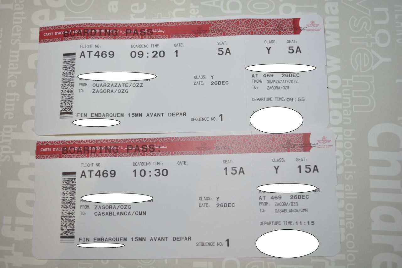 Avis Du Vol Royal Air Maroc Ouarzazate Casablanca En Economique
