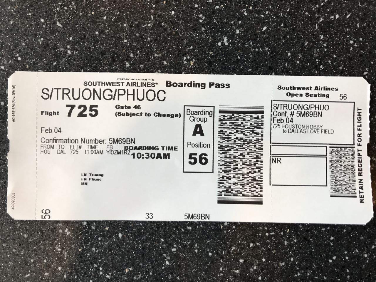 check southwest airlines boarding pass
