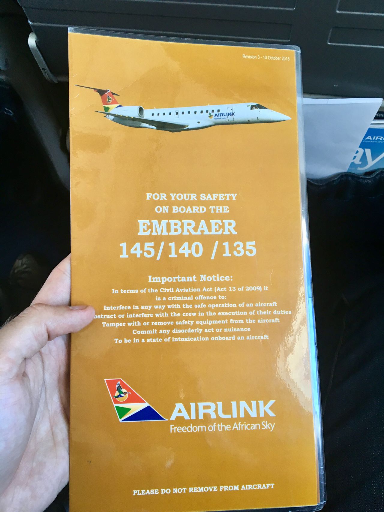 Review of SA Airlink flight from Cape Town to George in Economy
