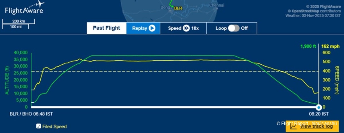 photo flightradar_blr_bho
