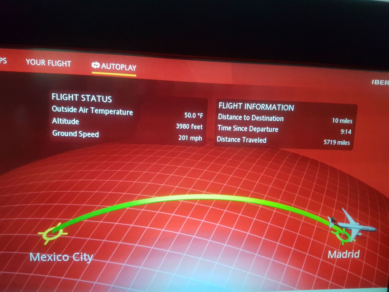 Review of Iberia flight from Mexico City to in Business