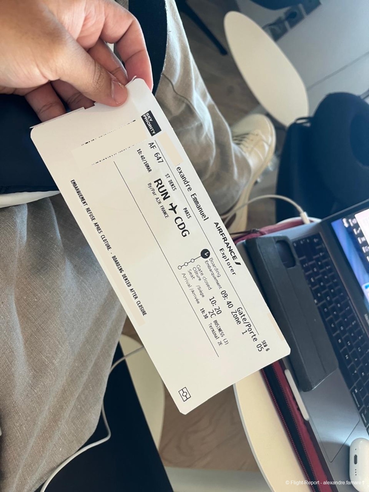 Air France St Denis → Paris