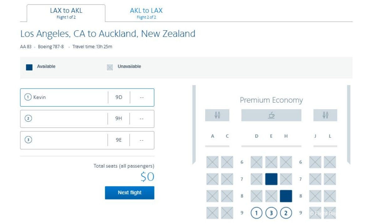 photo seat-map-lax-akl