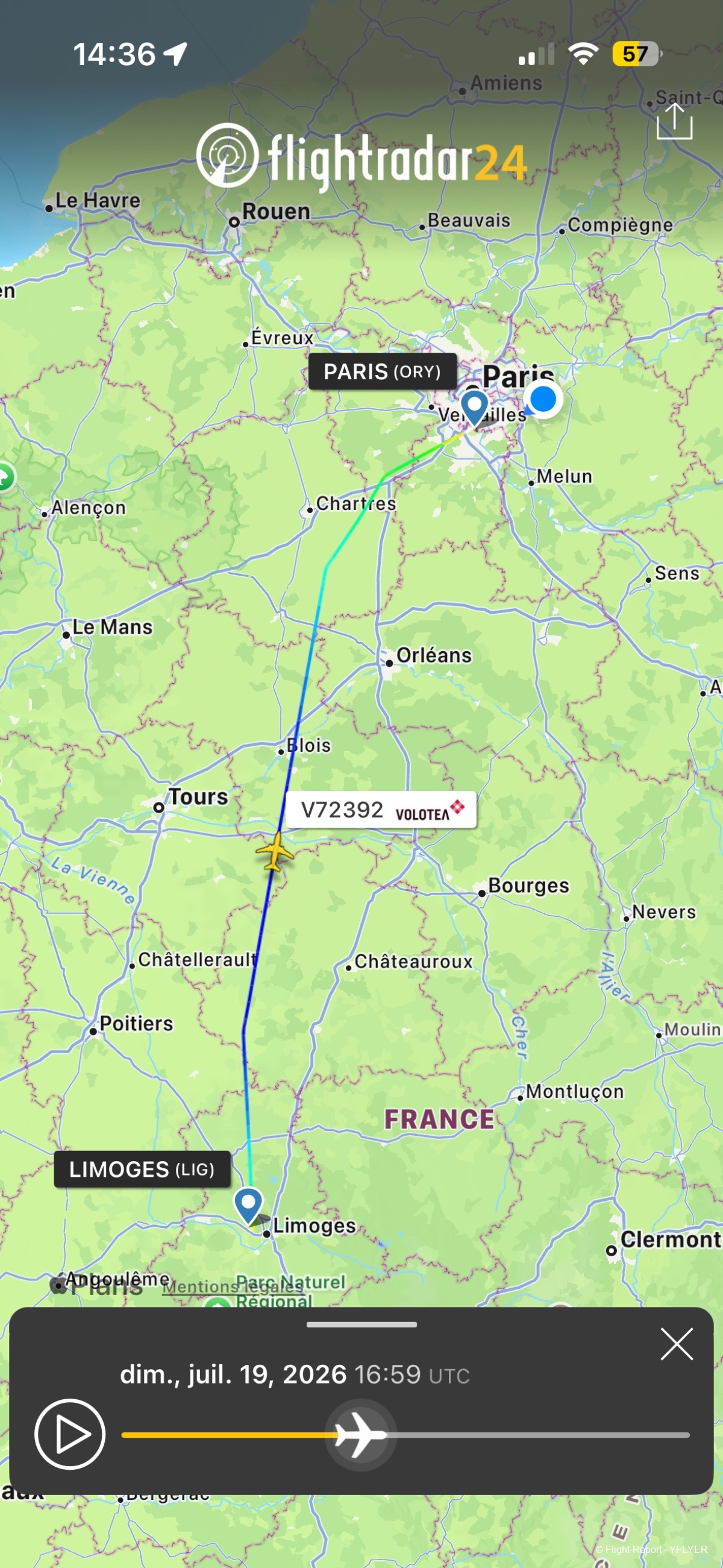 Volotea Limoges → Paris