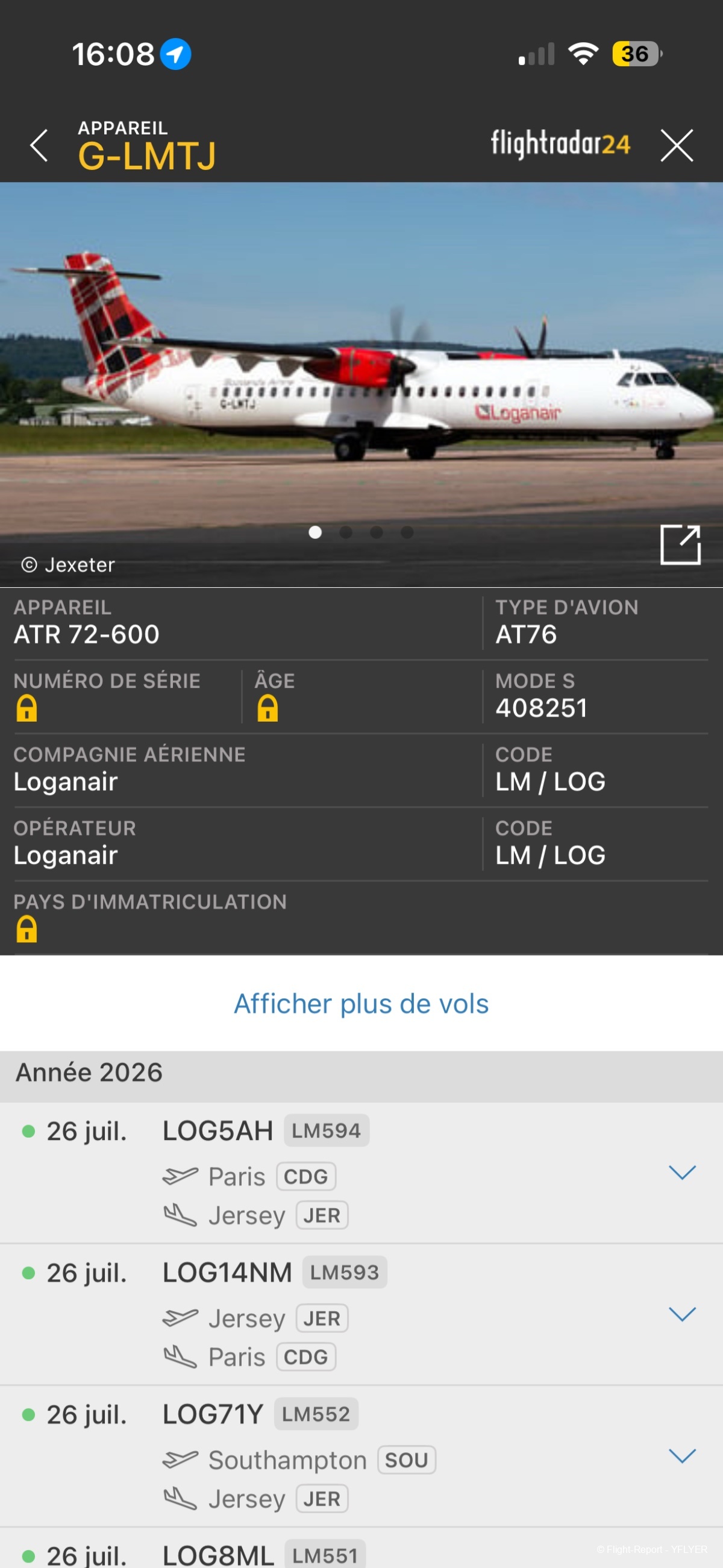 Loganair Jersey → Paris