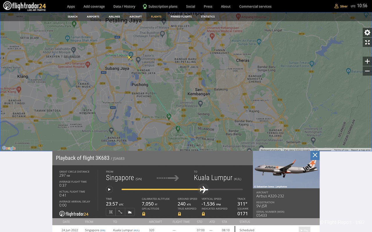 Review of Jetstar Asia Airways flight from Singapore to Kuala Lumpur in