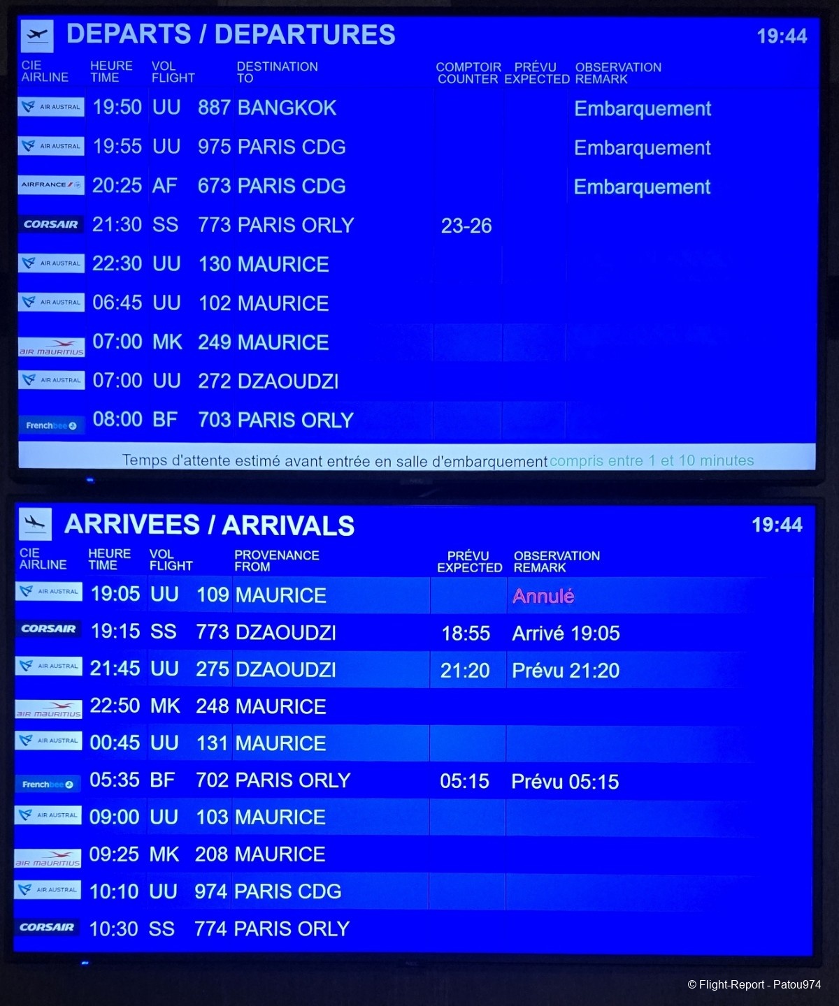 Corsair St Denis → Paris