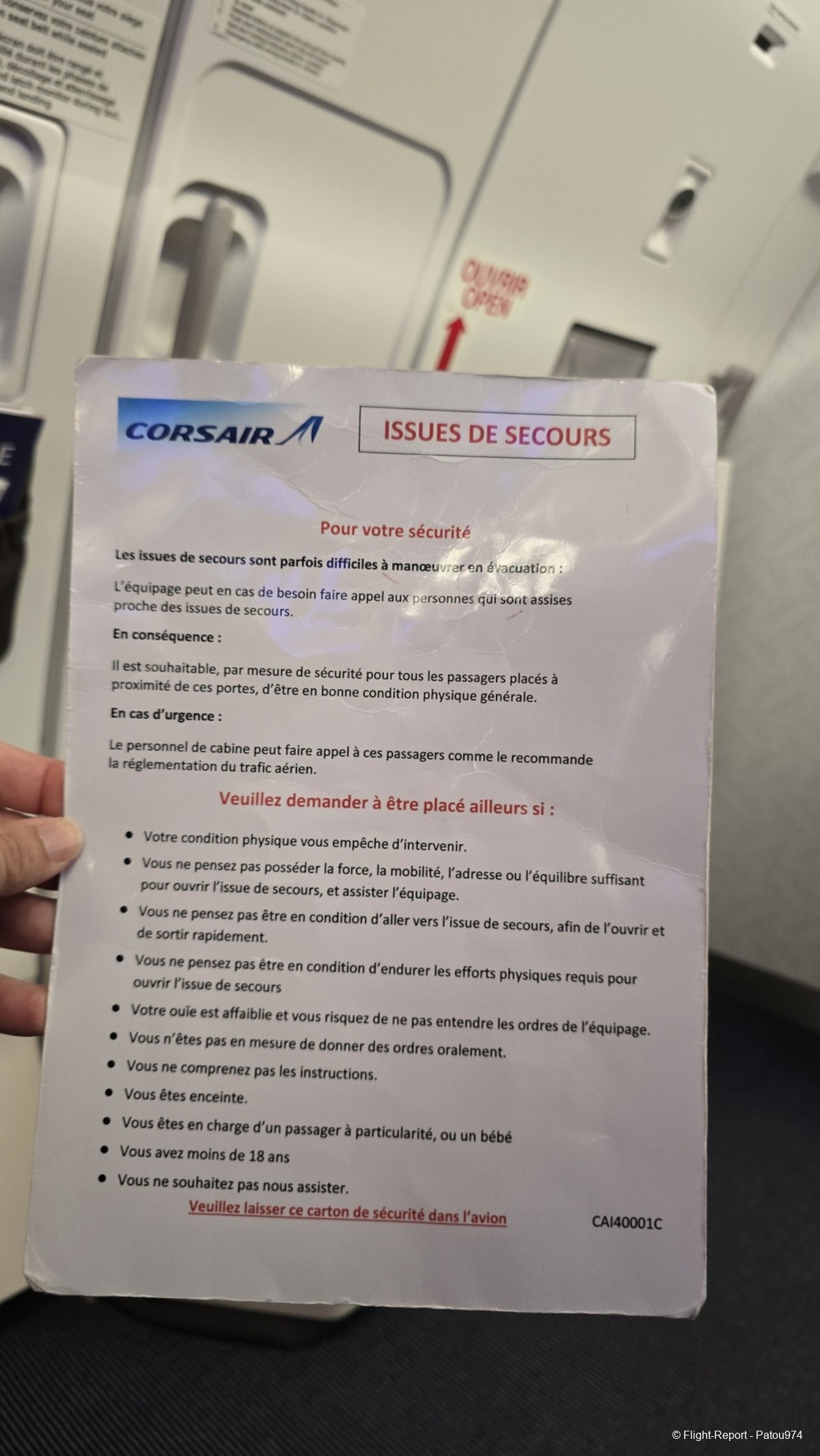 Corsair St Denis → Paris