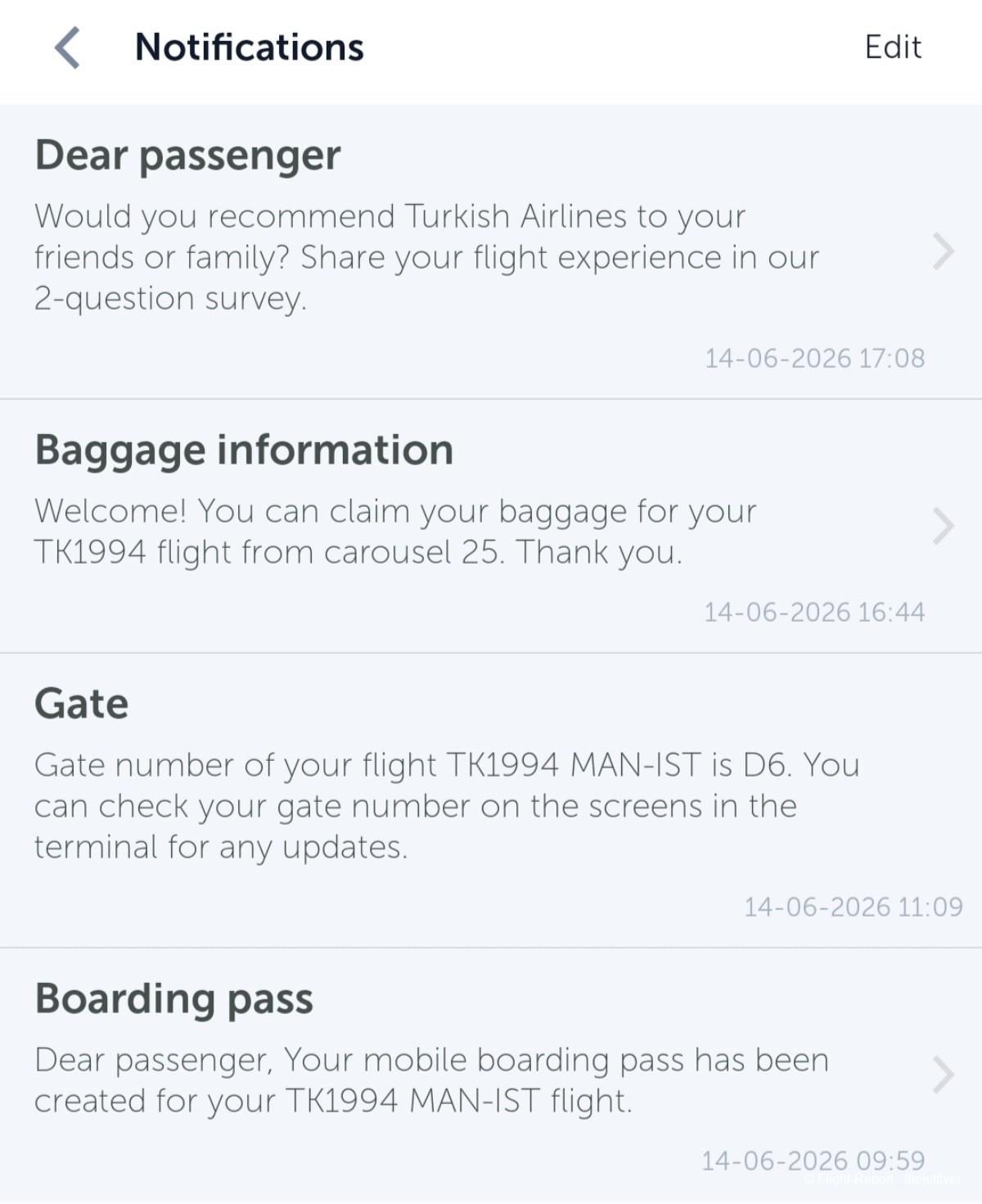 Turkish Airlines Manchester → Istanbul