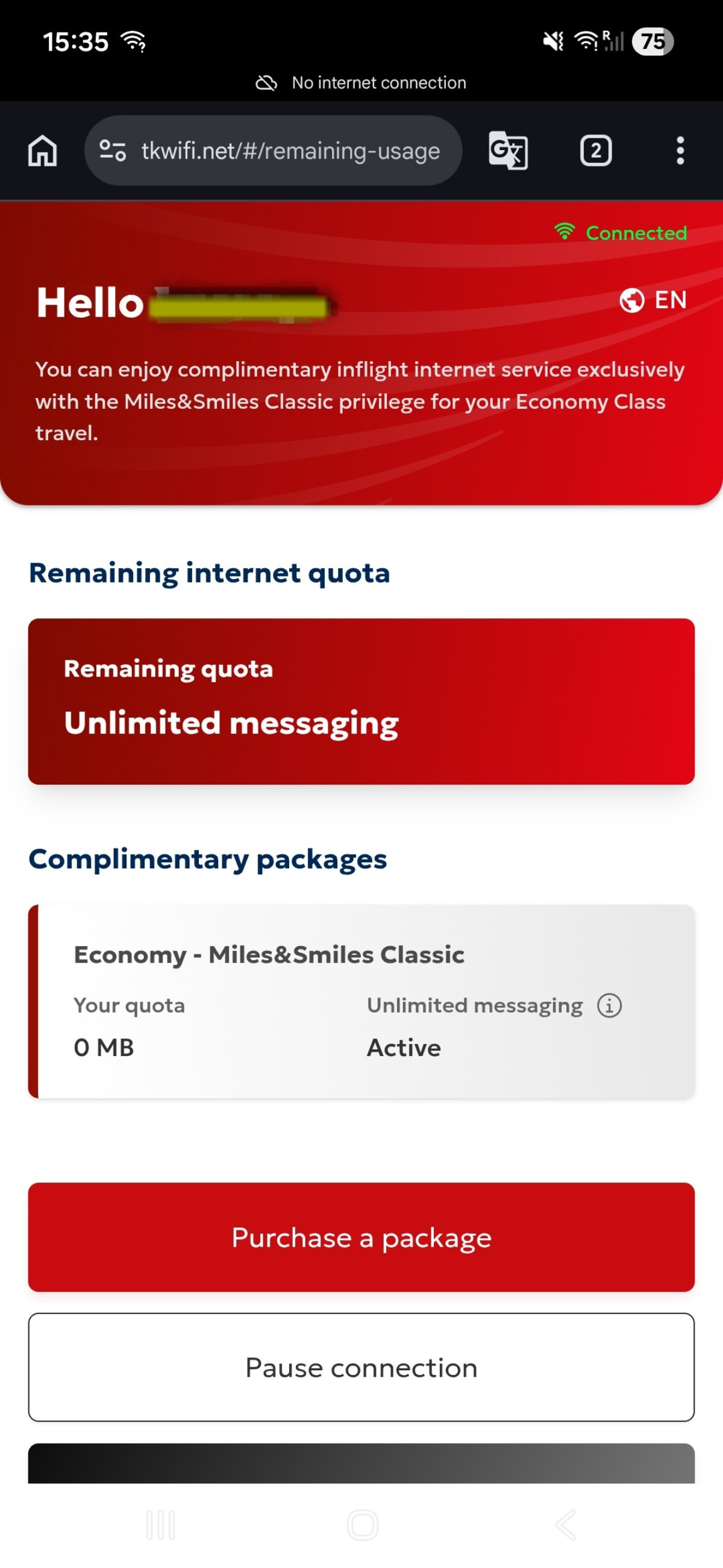 Turkish Airlines Manchester → Istanbul