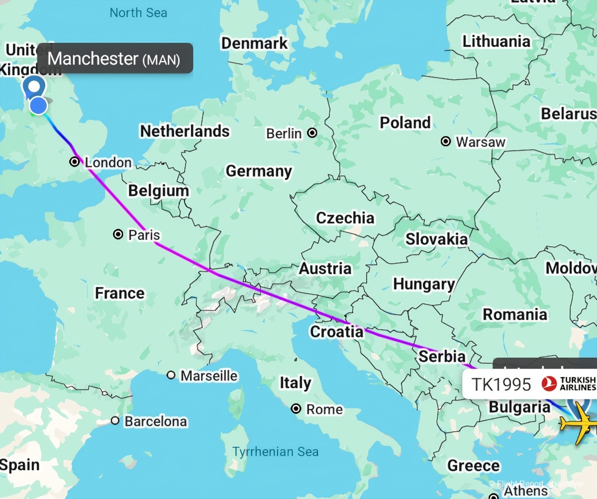 Turkish Airlines Istanbul → Manchester