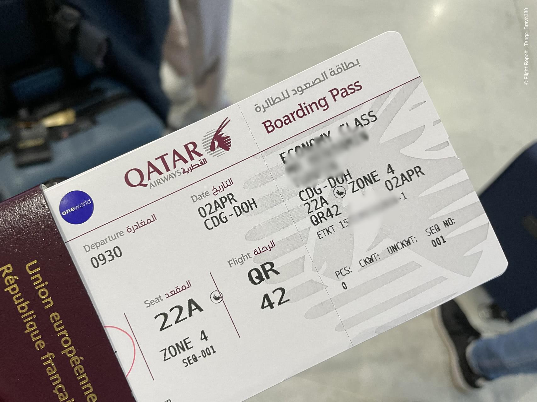 Review Of Qatar Airways Flight From Paris To Doha In Economy