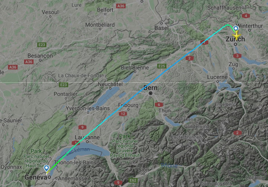 Review of SWISS flight from Zurich to in Economy