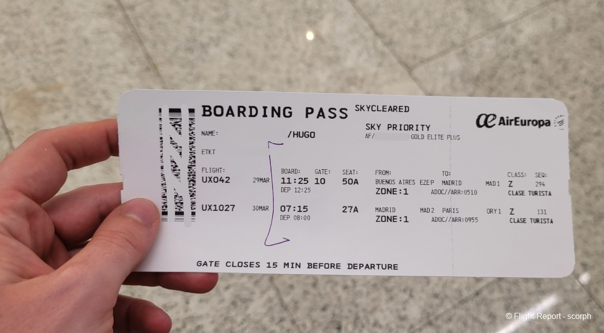 Air Europa Buenos Aires → Madrid