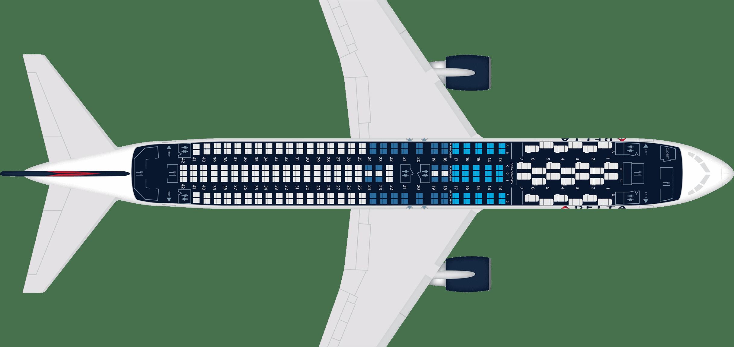 Боинг 767-200 схема салона ЮТЭЙР