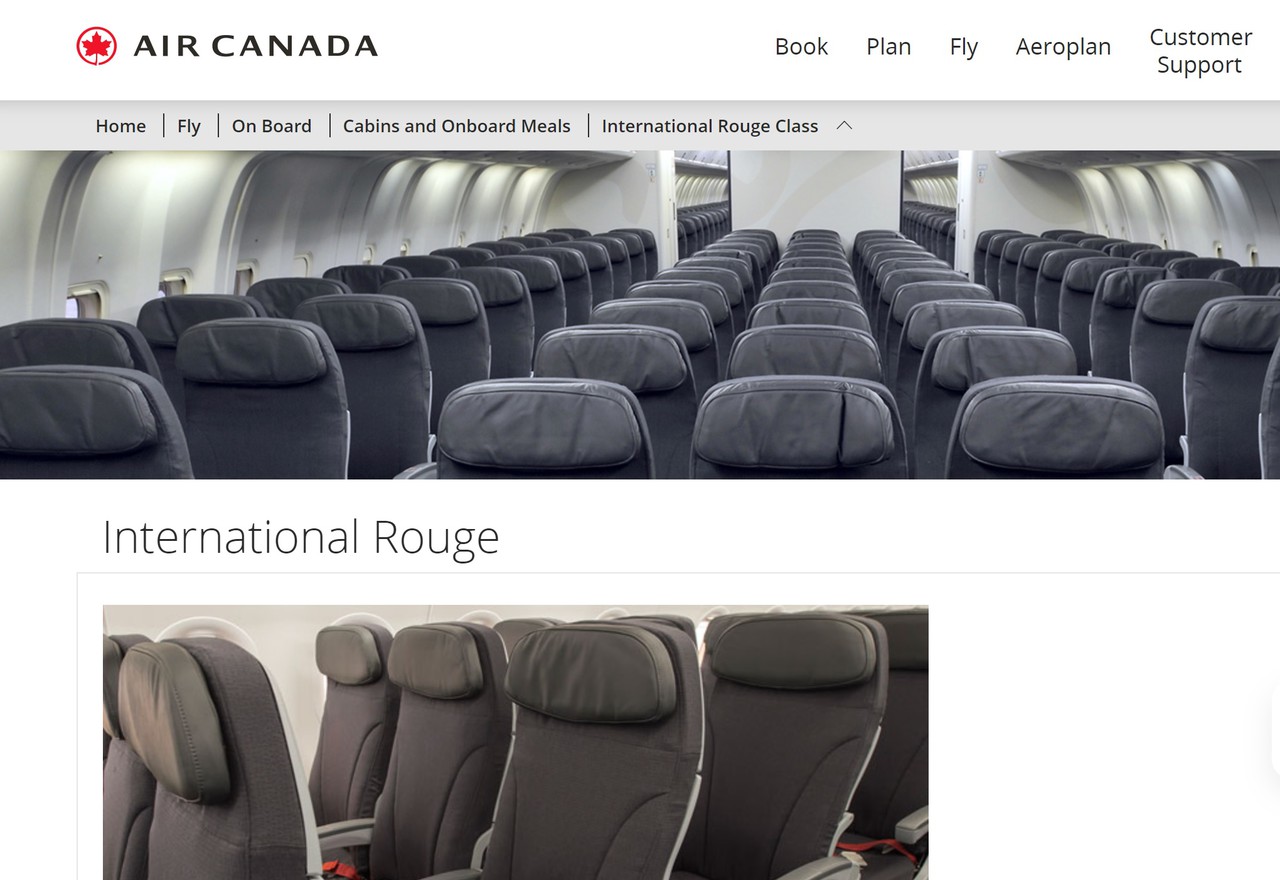 Seat Map Air Canada Boeing B767 300ER (763) Rouge