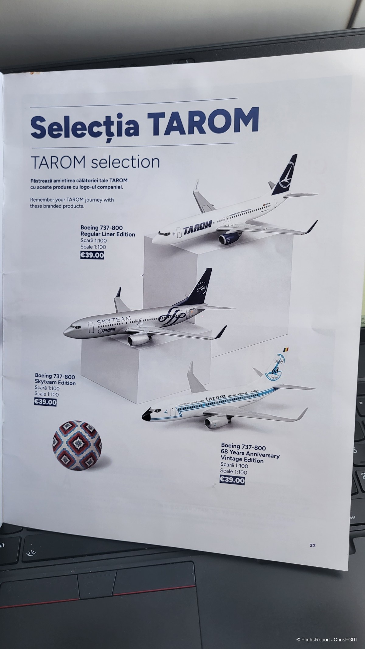 Tarom Bucharest → Paris