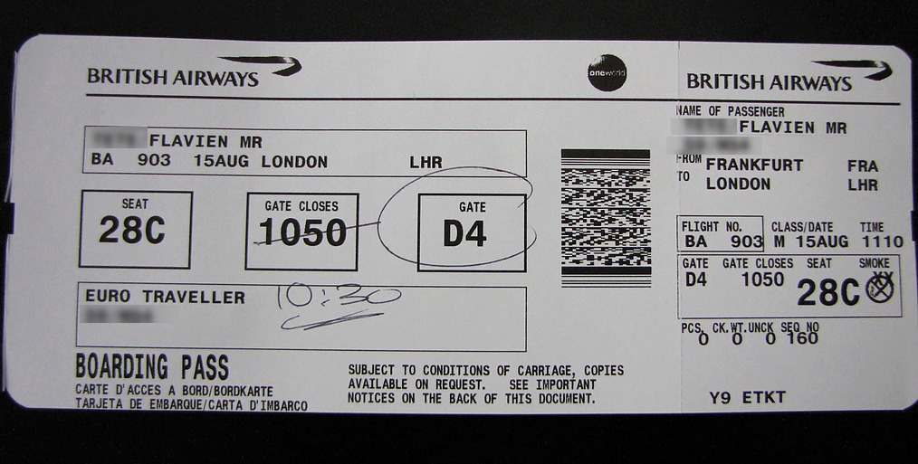Review of British Airways flight from Frankfurt to London in Economy