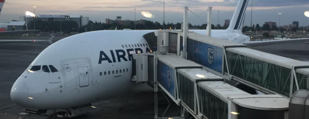 Review of Air France flight from Johannesburg to Paris in Business