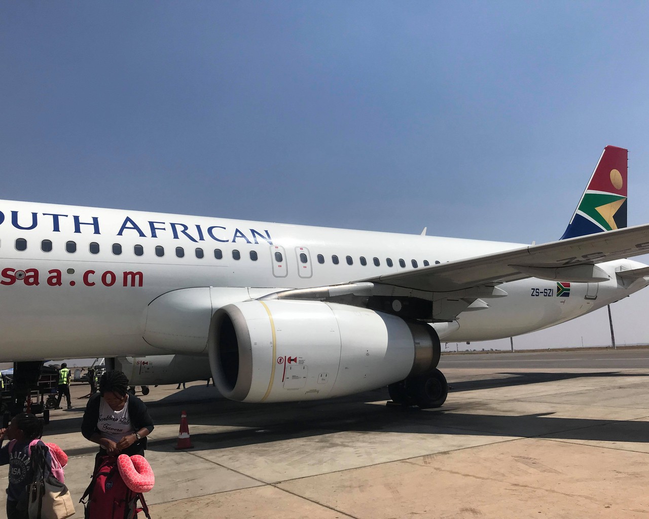 Review of South African AIrways flight from Johannesburg to Lilongwe in