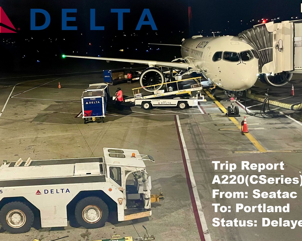 Review of Delta Air Lines flight from Seattle to Portland in Economy